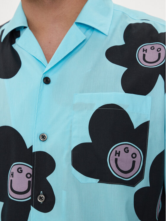 HUGO Hugo Marškiniai Eligino 50513855 Mėlyna Oversize