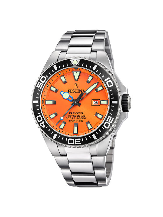 Festina Festina Zegarek F20663-4 Srebrny