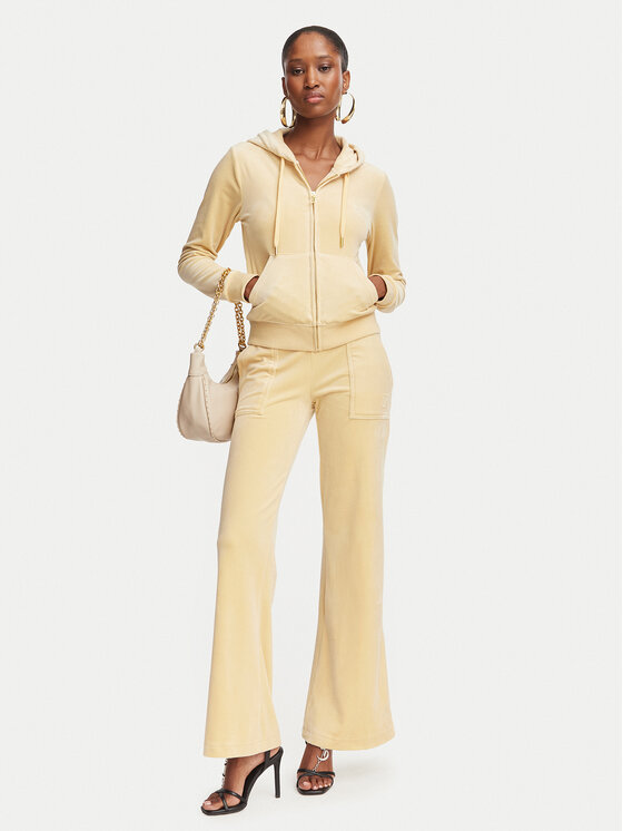 Juicy Couture Juicy Couture Долнище анцуг Layla JCSEBJ001G Жълт Regular Fit