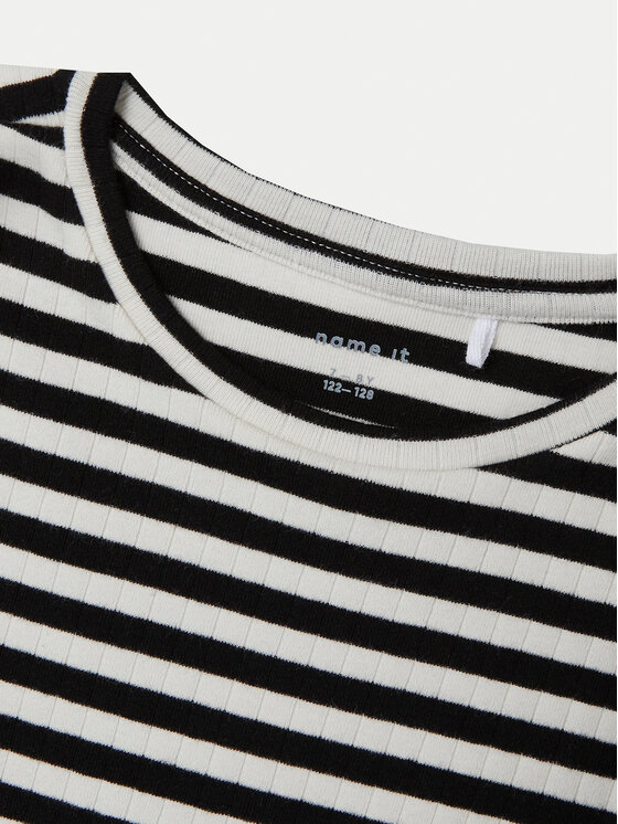 NAME IT NAME IT Μπλουζάκι 13221091 Μαύρο Slim Fit