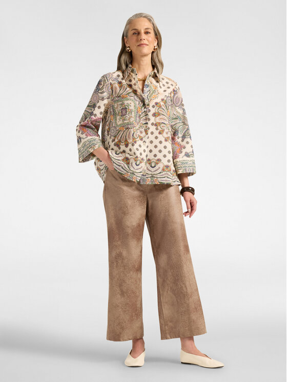 Elena Mirò Elena Mirò Pantaloni di tessuto P028Z000250N0E2 Crema Regular Fit