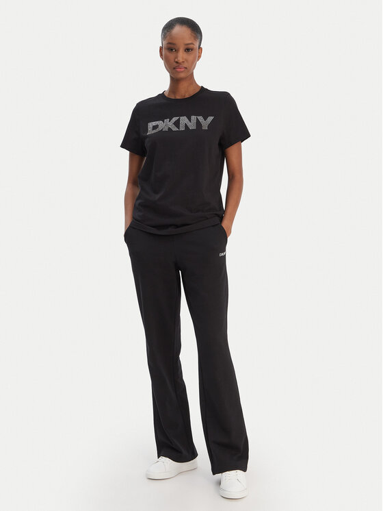 DKNY Sport DKNY Sport Teplákové nohavice DP6P3794 Čierna Regular Fit