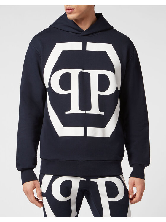 PHILIPP PLEIN PHILIPP PLEIN Mikina 459 Modrá Regular Fit