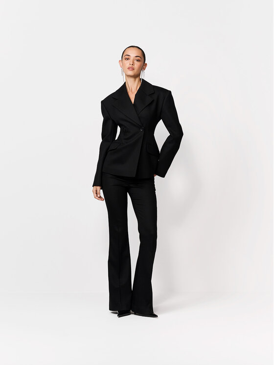 La Mania La Mania Společenské kalhoty EDO Černá Basic Fit