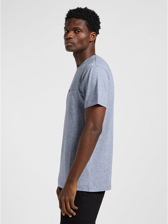 Lee Lee T-Shirt ULTIMATE POCKET TEE Niebieski Slim Fit
