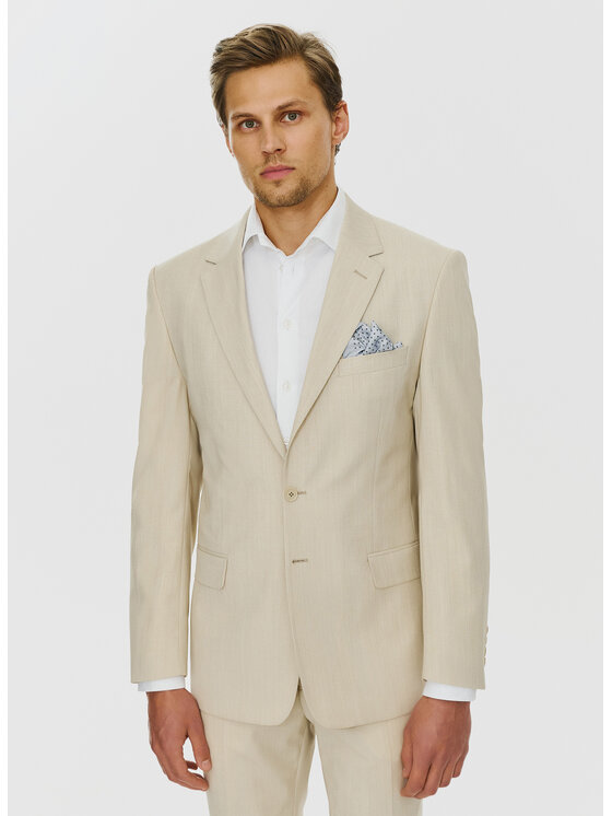 Pako Lorente Pako Lorente Marynarka P24SF-3G-004 Beżowy Slim Fit