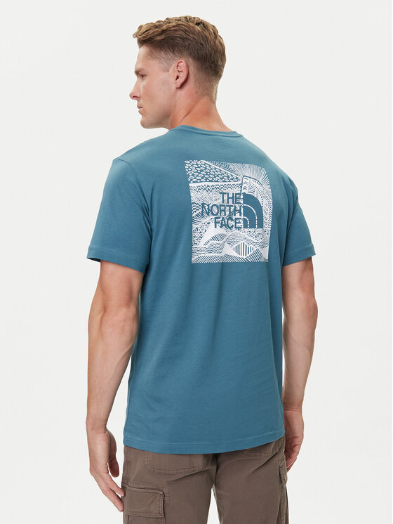The North Face The North Face T-Shirt Redbox NF0A87NV Niebieski Regular Fit