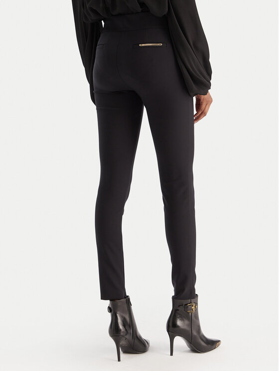 Babylon Babylon Hlače iz tkanine E00057 Črna Slim Fit