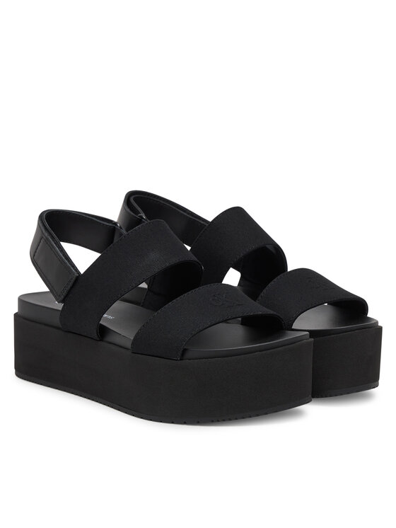 Calvin Klein Jeans Calvin Klein Jeans Basutės Flatform Sandal Sling In YW0YW01788 Juoda