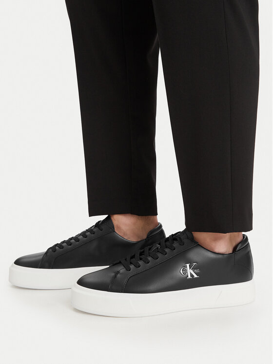 Calvin Klein Calvin Klein Tenisice Basket Cupsole Laceup Lth Ml YM0YM01460 Crna
