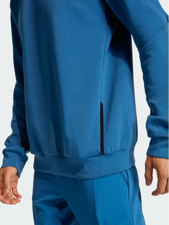 adidas adidas Bluza Designed for Training Crew Niebieski jasny Regular Fit