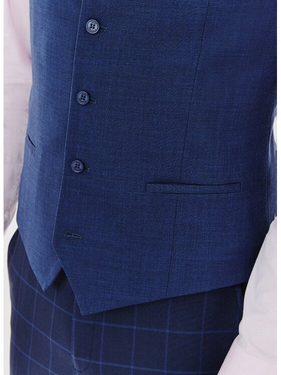 Pako Lorente Pako Lorente Kamizelka P24WF-8X-001 Granatowy Slim Fit