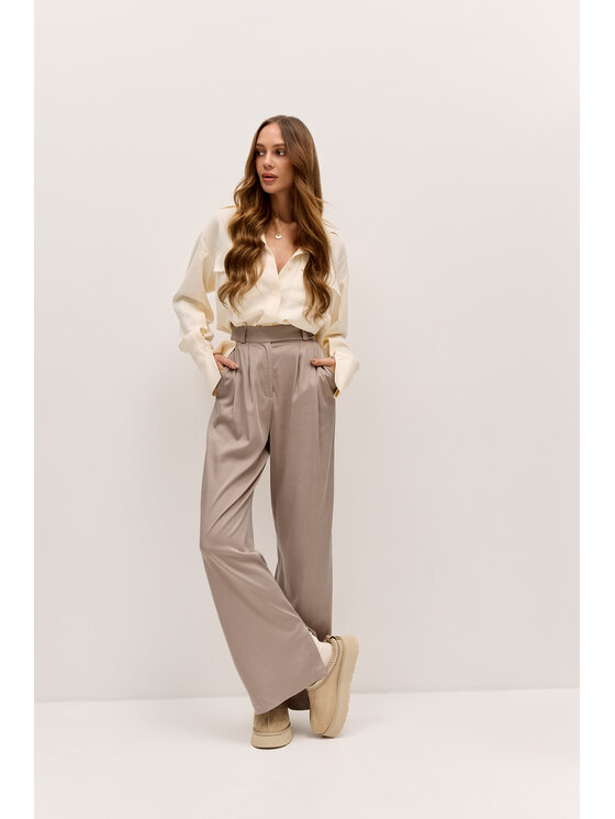 Hottie Hot Hottie Hot Παντελόνι υφασμάτινο PAYA Μπεζ Oversize