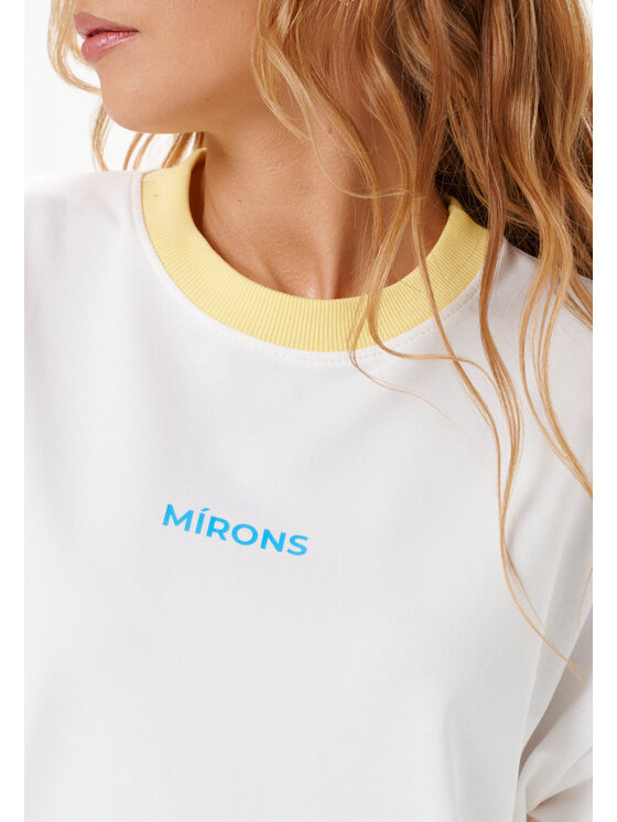 Mirons Mirons T-Shirt Print Biały Regular Fit