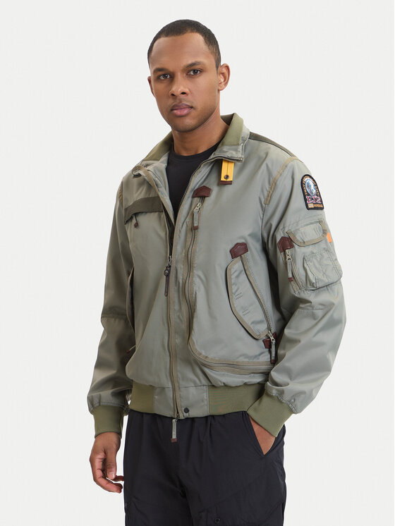 Parajumpers Parajumpers Pārejas jaka Wes 26SMPMJKMA02 Zaļš Regular Fit