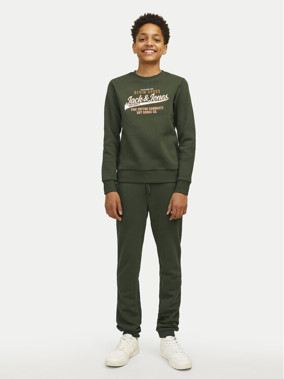 Jack&Jones Junior Jack&Jones Junior Majica dugih rukava Logo 12258840 Zelena Regular Fit