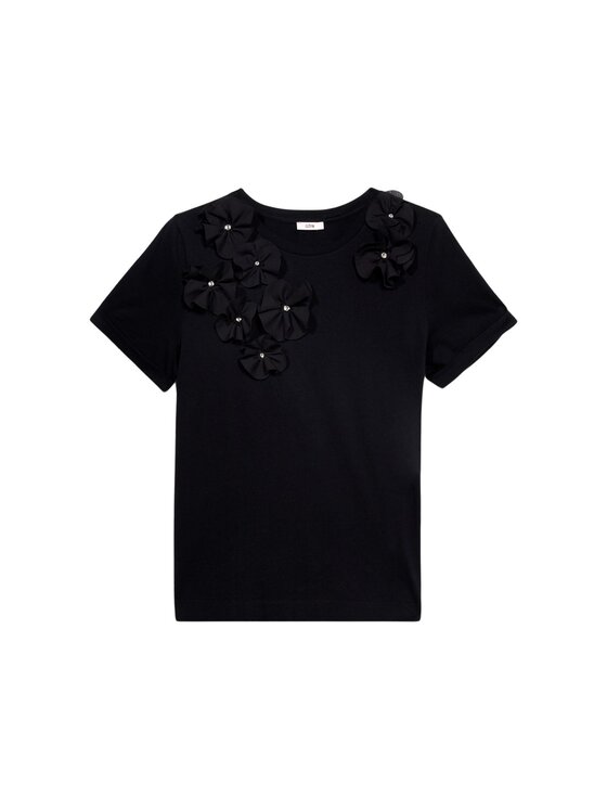 Oltre Oltre T-Shirt G326J004067N033 Czarny Regular Fit