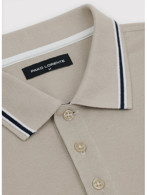 Pako Lorente Pako Lorente Polo P26WN-TX-009 Beżowy Regular Fit
