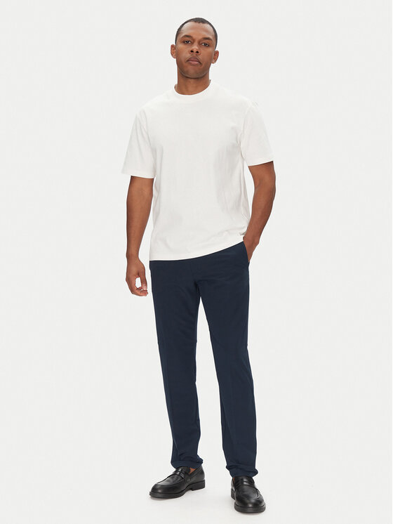 BOSS BOSS Hlače iz tkanine T_Commuter-Slim 50534303 Mornarsko modra Slim Fit