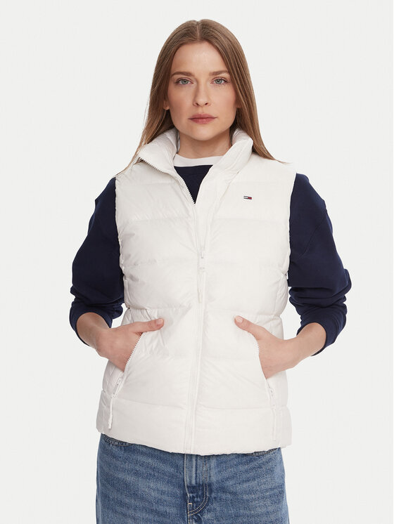 Tommy Jeans Tommy Jeans Sportovní vesta DW0DW21622 Bílá Slim Fit