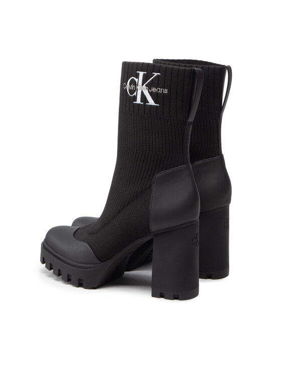 Calvin Klein Jeans Μποτάκια Platform Boot Sock YW0YW00726 Μαύρο Modivo.gr