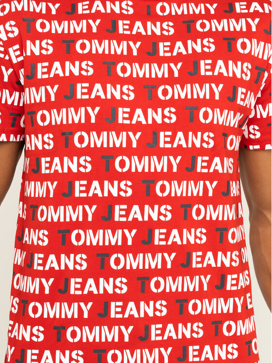 Tommy Jeans Tommy Jeans T-Shirt Tjm All Over Print Tee DM0DM07467 Czerwony Regular Fit