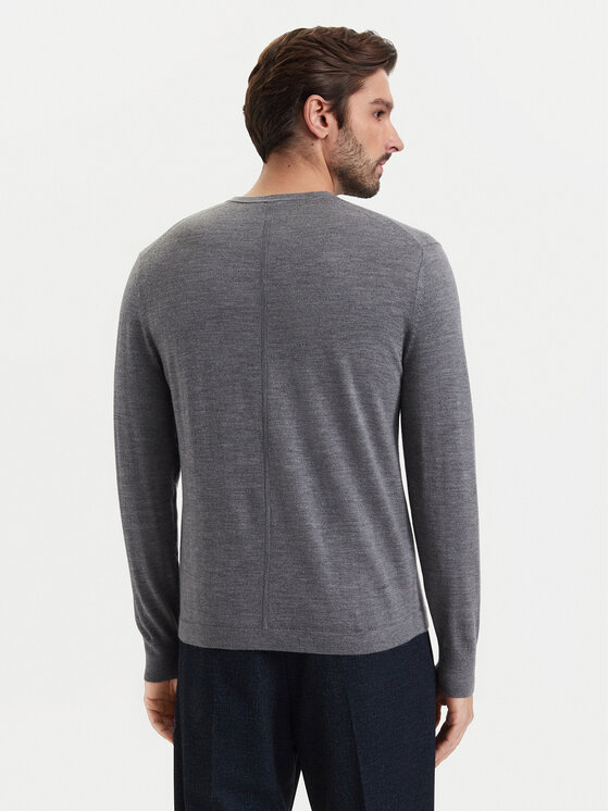 Calvin Klein Calvin Klein Sweter LV04LB305G Szary Regular Fit