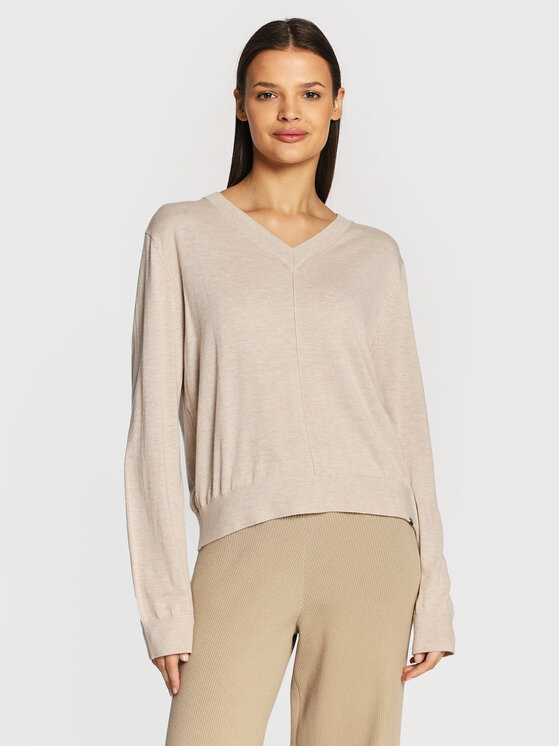 Ecoalf Pulover Keep GAKNKEEPA6261WW22 Bej Regular Fit