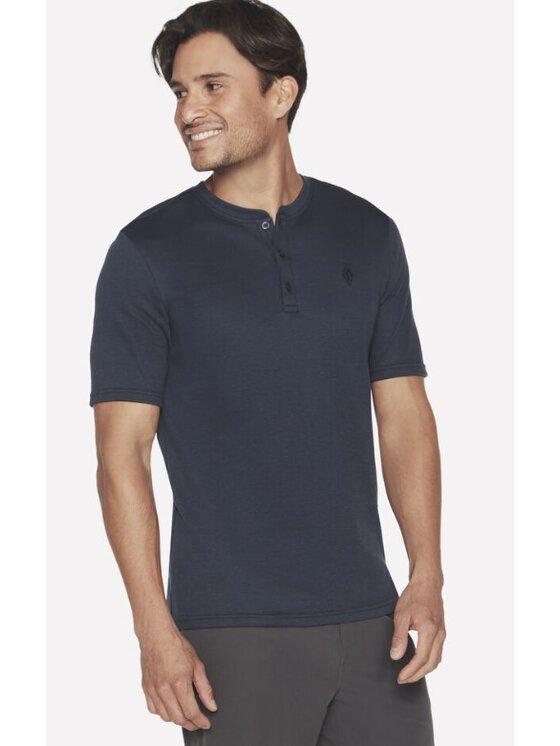 Skechers Męski T-Shirt, rozmiar M, Granatowy, MTO79-NVY