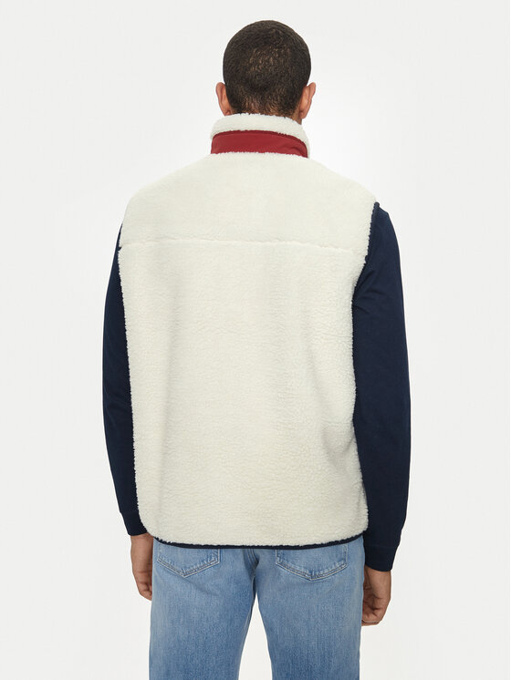 Tommy Jeans Tommy Jeans Жилет Teddy DM0DM18900 Écru Relaxed Fit