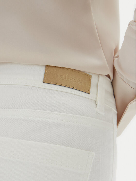 Olsen Olsen Blugi 14002252 Alb Wide Leg