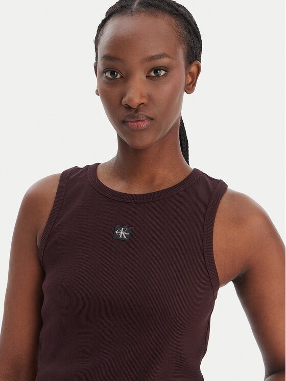 Calvin Klein Jeans Calvin Klein Jeans топ LV047C201G Кафяв Slim Fit