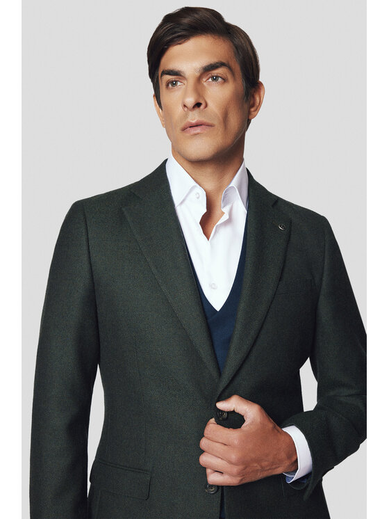 Lancerto Lancerto Marynarka Akron MA073224000011 Zielony Slim Fit