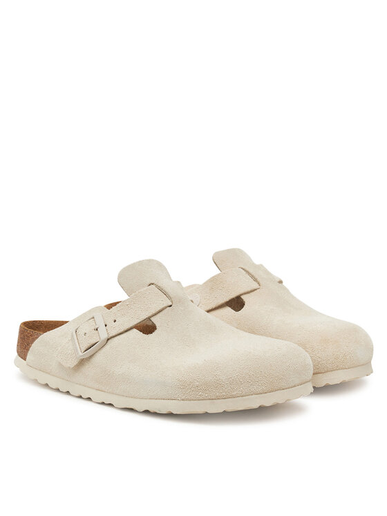 Birkenstock Birkenstock Pantoletten Boston zamsz 1027693 Weiß