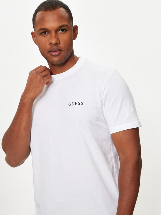 Guess Guess T-Shirt U4BM03 KCAM1 Biały Regular Fit