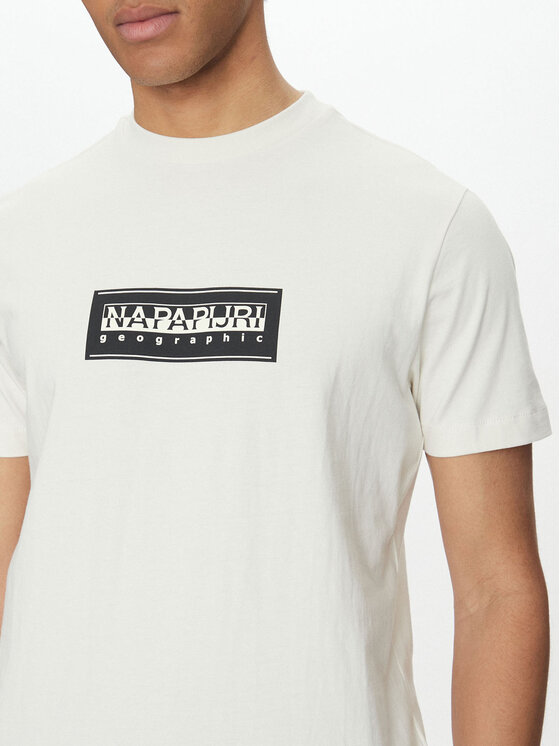 Napapijri Napapijri T-krekls S-box Logo NP0A4I3L Écru Regular Fit