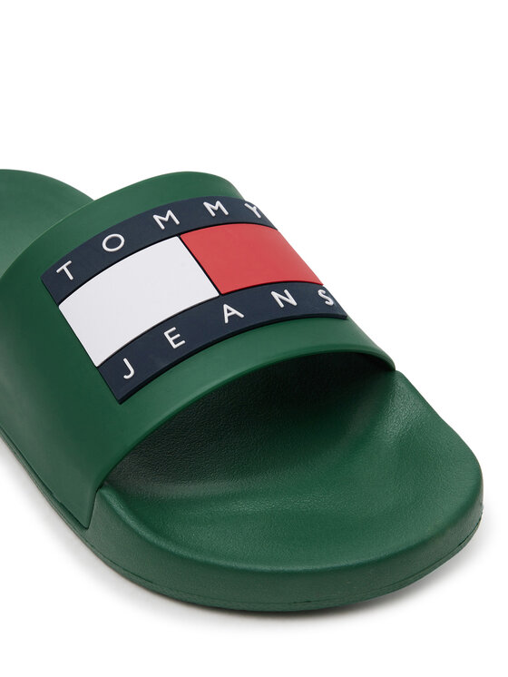 Tommy Jeans Tommy Jeans Şlapi Tommy Jeans Pool Slide Ess EM0EM01191 Verde
