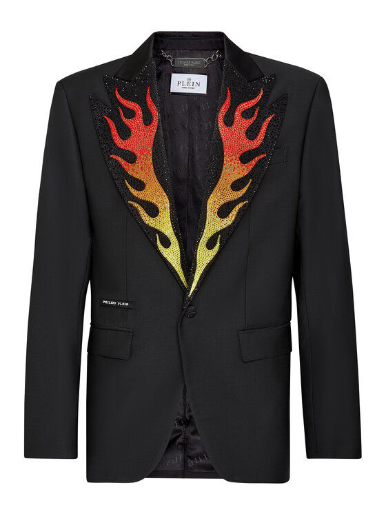 PHILIPP PLEIN PHILIPP PLEIN Marynarka 20729 Czarny Regular Fit
