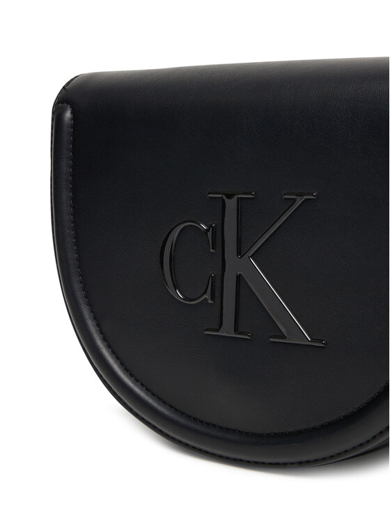 Calvin Klein Calvin Klein Torbica Bold Ck Saddle Crossbody LV04F3221G Crna