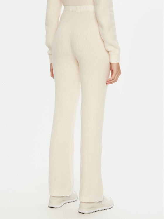 American Vintage American Vintage Πλεκτό παντελόνι Blimy BLI05AH24 Εκρού Straight Fit
