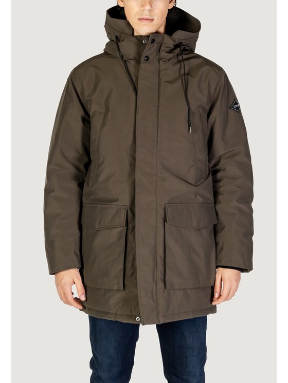 REPLAY REPLAY Parka RECYCLED THREE LAYERS NYLON POLY Zielony Regular Fit