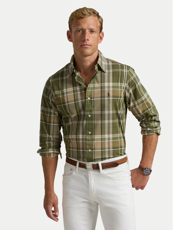 Polo Ralph Lauren Košeľa 710960639001 Zelená Custom Fit