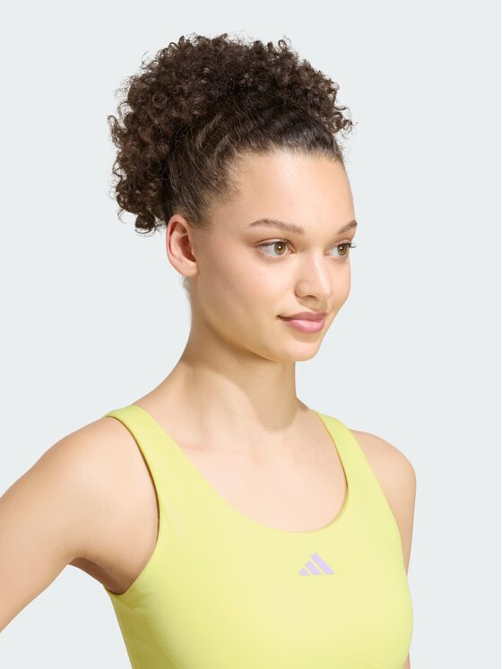adidas adidas Koszulka techniczna 158405 Żółty Fitted Fit
