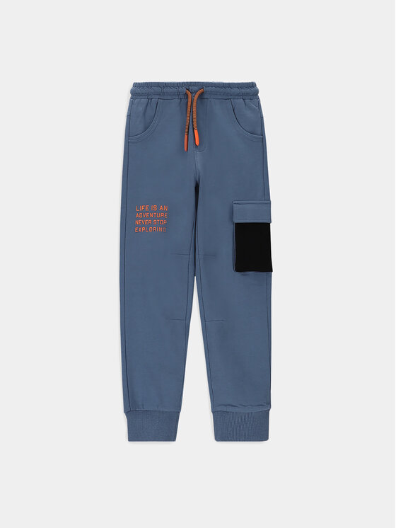 Coccodrillo Teplákové nohavice WC4120102DEK Modrá Slim Fit