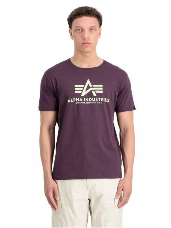 Alpha Industries Alpha Industries T-Shirt AI.100501-719-3XL Fioletowy Basic Fit