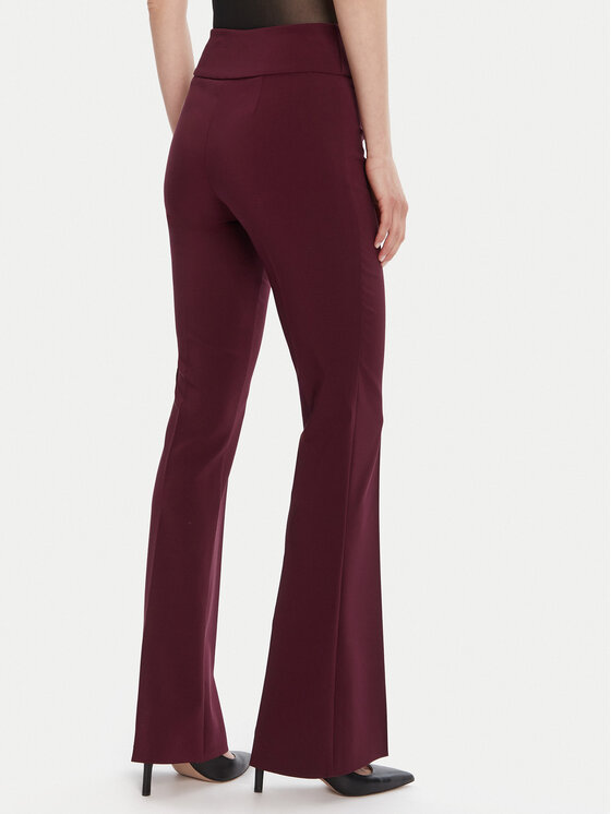 Rinascimento Rinascimento Stoffhose CFC0125318003 Dunkelrot Flare Fit