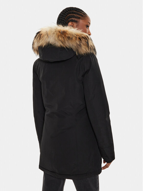 Woolrich Woolrich Μπουφάν πουπουλένιο Arctic Raccoon CFWWOU0538FR UT0001 Μαύρο Regular Fit