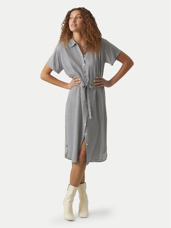 Vero Moda Vero Moda Košilové šaty Bumpy 10279684 Šedá Regular Fit