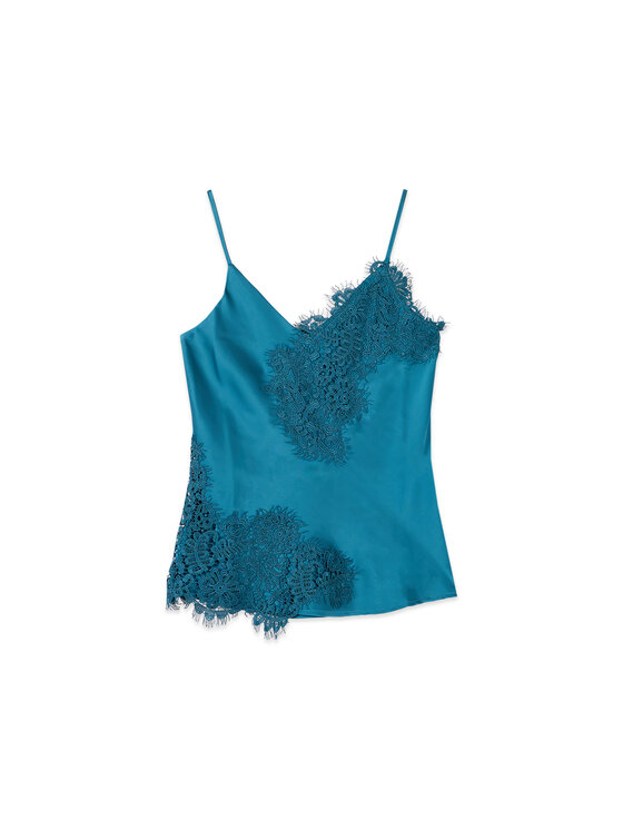 Oltre Oltre Blusa 2502R003231N024 Turchese Regular Fit