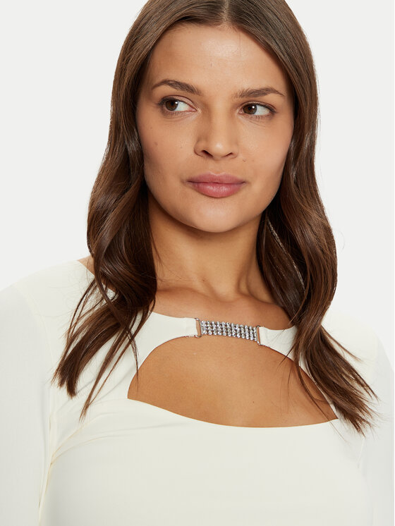 ONLY ONLY Halenka 15337499 Bílá Slim Fit